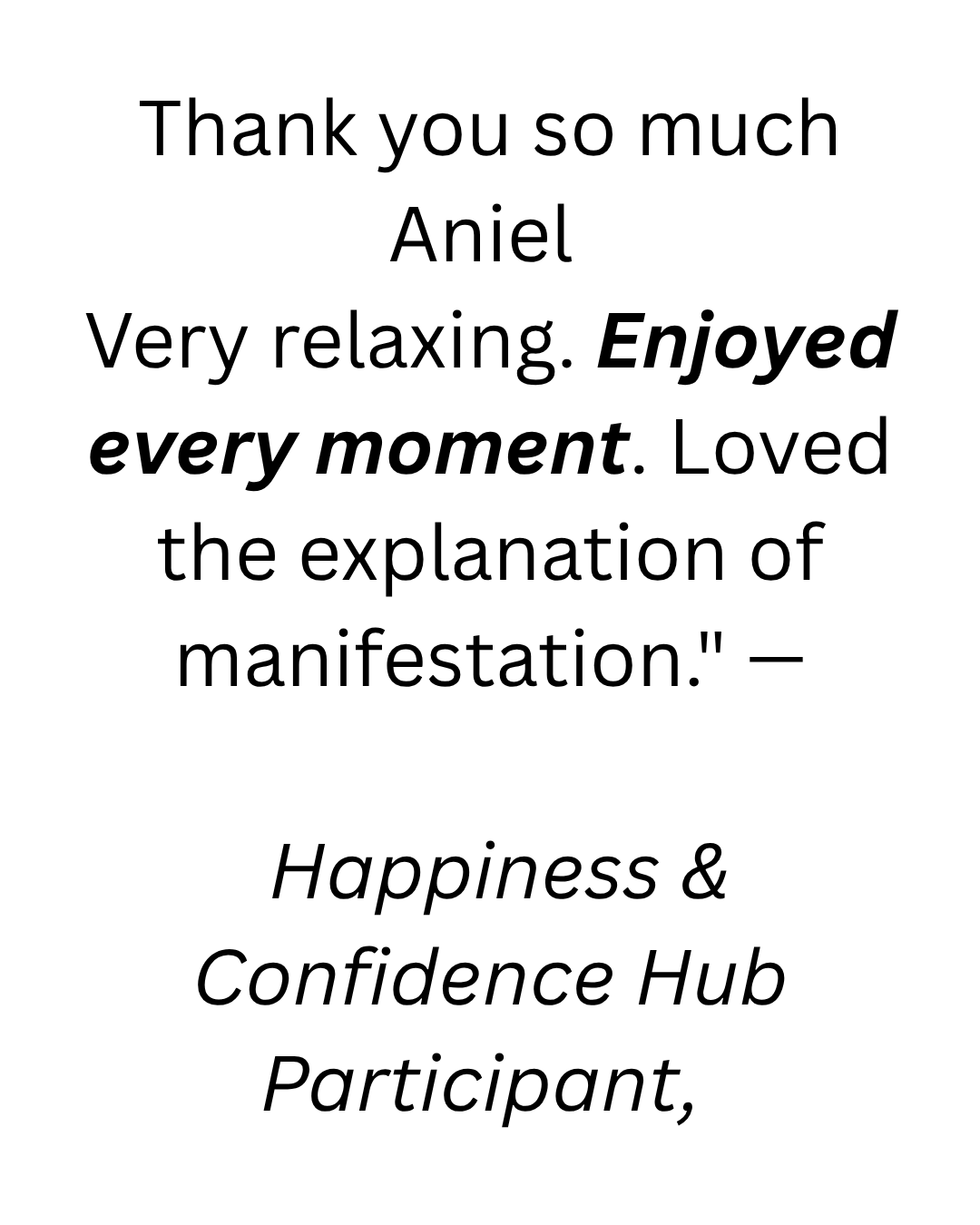 Individual testimonial image