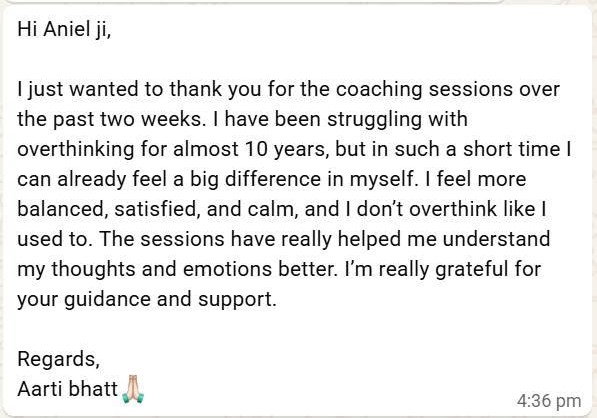 Client testimonial