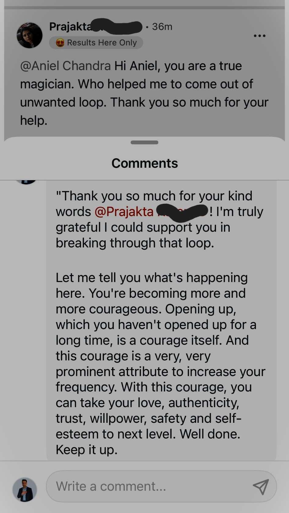 Client testimonials